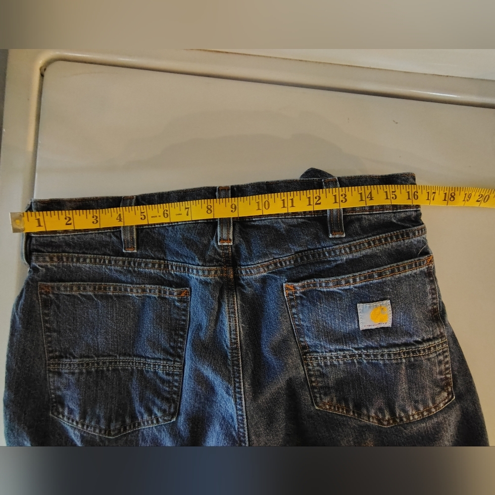 Carhartt Flannel Lined Relaxed Fit Five Pocket Jeans 33 X 30 - Picture 5 of 12